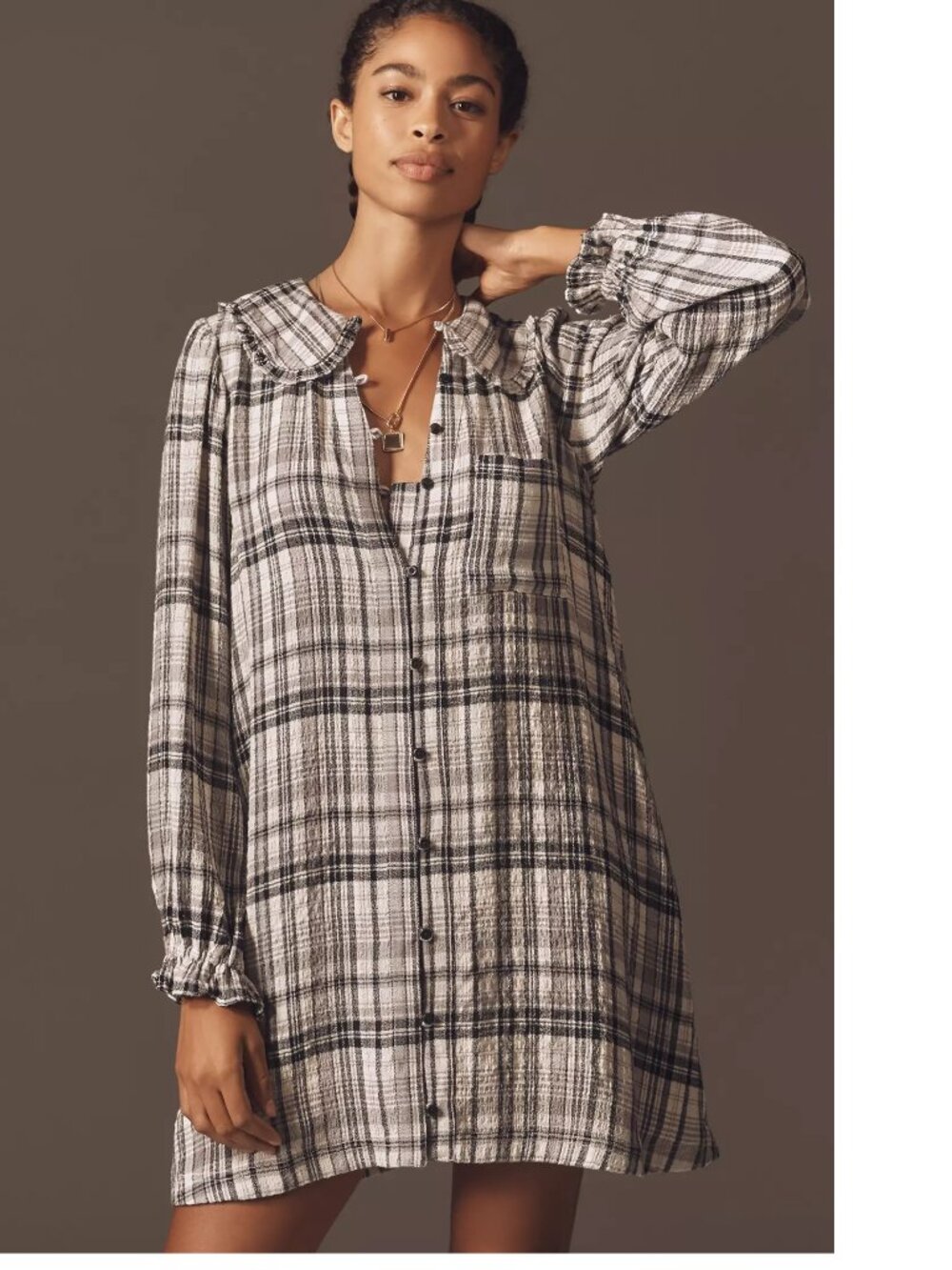 Anthropologie Pilcro Keira Long-Sleeve Mini Dress XS new - Picture 5 of 5